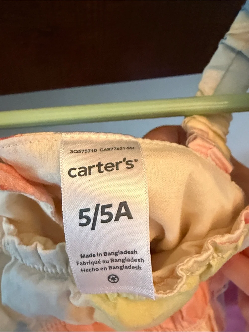 Carter's Pastel Watercolor Sundress in Pink, Blue, Yellow